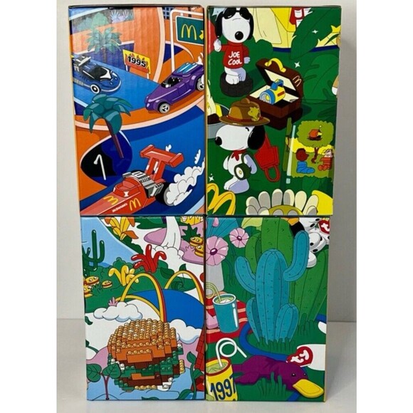 McDonald's 2024 Collectors Glasses / Cups Set Of 4 Nostalgic Ty,Hello Kitty etc. - Picture 7 of 16